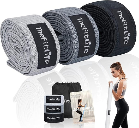 TheFitLife Resistance Exercise Bands for Women - Fabric Workout Bands for Booty, Hip, Glute, Leg, Thigh, Squat, Butt Lift Excersize and Fitness Loop Bands for Home Gym-GravixFit
