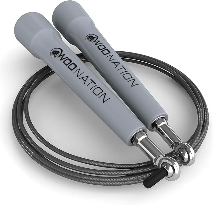 WOD Nation Adjustable Speed Jump Rope For Men, Women & Children - Blazing Fast Fitness Skipping Rope Perfect for Boxing, MMA, Endurance-GravixFit