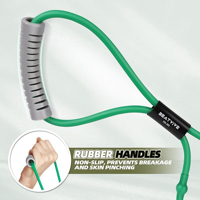 Resistance Band Figure 8 Exercise Cord, Fitness Resistance Bands with Handles, Exercise Tube Band for Arm and Shoulder Stretch-GravixFit