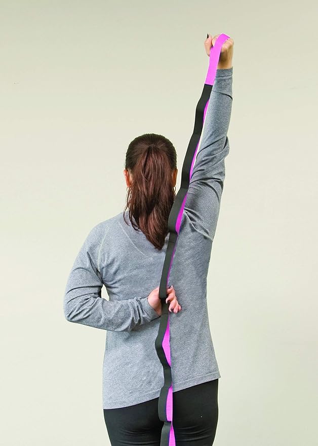 RangeMaster Stretch Strap with Exercise Guide│ Versatile Multi-Loop Strap Perfect for Yoga, Pilates, and Physical Therapy │ Portable │ Helps Improve Flexibility-GravixFit
