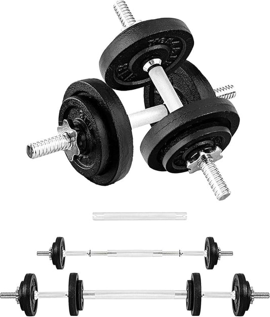 Yes4All Old School Adjustable Dumbbell Set with Weight Plates, Star Lock Collars/Connector, 40lbs to 200lbs Adjustable Weight Plates Set-GravixFit