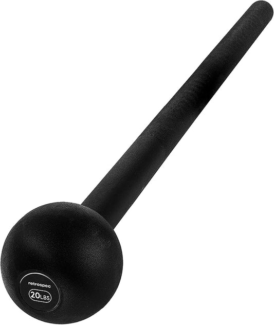 Retrospec Revolve Steel Macebell for Strength Training, Rehabilitation, Stretching, Conditioning and Rotational Training - 5, 7, 10, 15, 20, 30lb Options for Women & Men-GravixFit