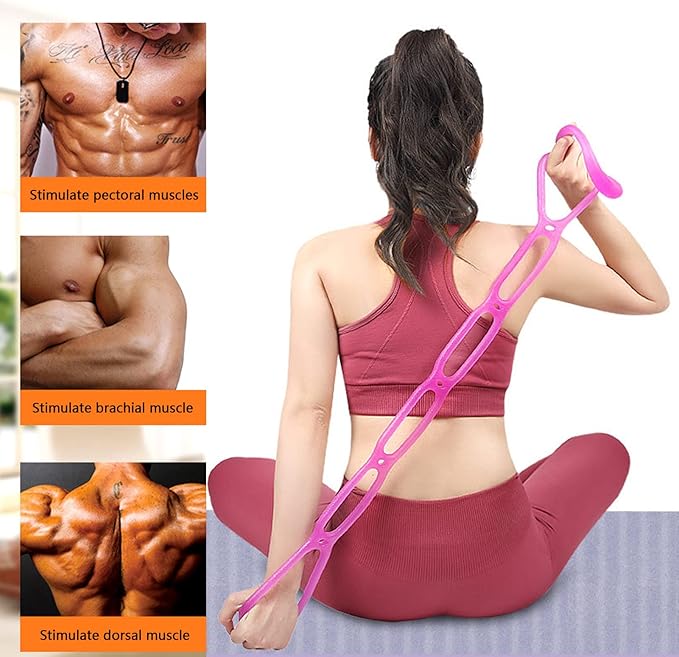 7 Ring Stretch Resistance Exercise Band, BetterJonny Workout Bands Yoga Stretching，Foot, Leg and Arm Exerciser for Home or Fitness Center Workout Walking Exercise-GravixFit
