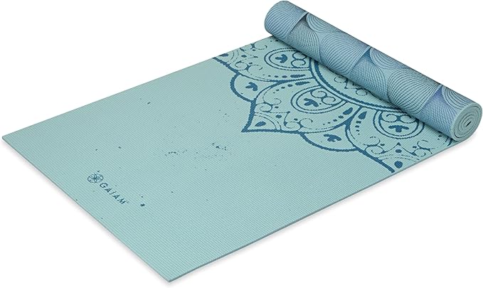 Gaiam Yoga Mat - Premium 6mm Print Reversible Extra Thick Non Slip Exercise & Fitness Mat for All Types of Yoga, Pilates & Floor Workouts (68" x 24" x 6mm Thick)-GravixFit