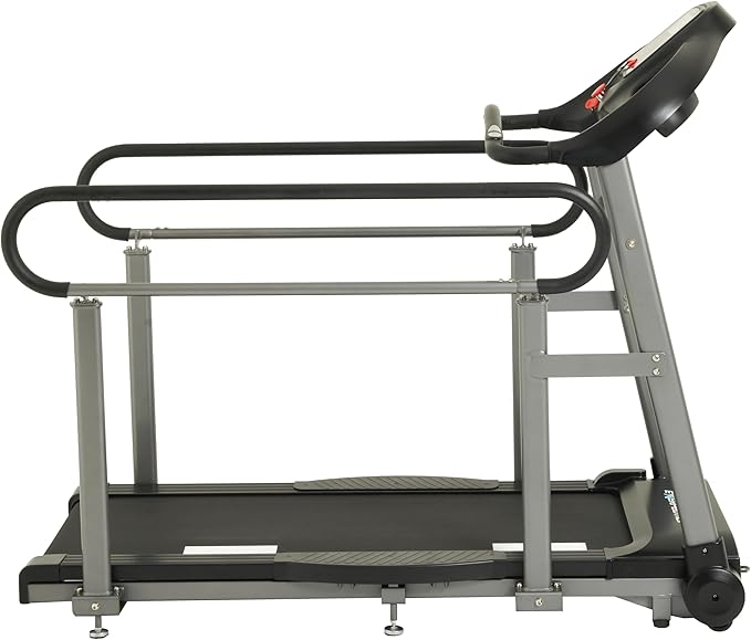 Senior Fitness Treadmill, 400 lb Capacity, Safe Design with Full-Length Rails, Low Step-Up Height, 0.2–4 MPH Motorized Walking Treadmill for Elderly, Recovery & Home Exercise-GravixFit
