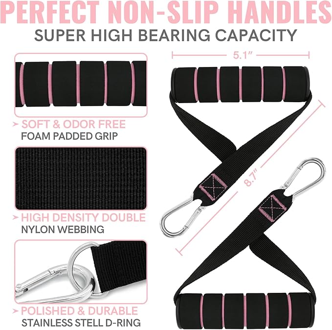 Aihoye Resistance Bands for Working Out, Exercise Bands with Handles, Stretch Bands for Exercise, Workout Bands with Door Anchors for Physical Therapy & Strength Training-GravixFit