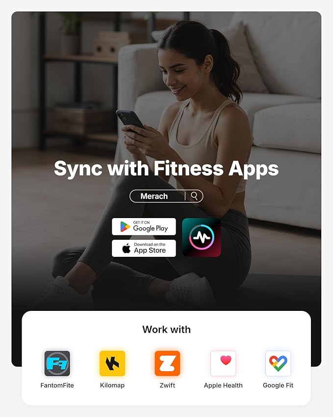 MERACH Exercise Bike, Brake Pad Stationary Bike with Exclusive App, Low Noise Indoor Cycling Bike with 300lbs Weight Capacity, Tablet Mount and Fitness Courses for Weight Loss-GravixFit