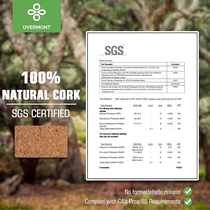 Overmont Cork Yoga Blocks 2 pack with 8ft Strap Natural Cork Bricks- High Density & Eco Friendly Yoga Accessories for Women - Ideal for Yoga Pilates General Fitness and Stretching 9x6x3''-GravixFit