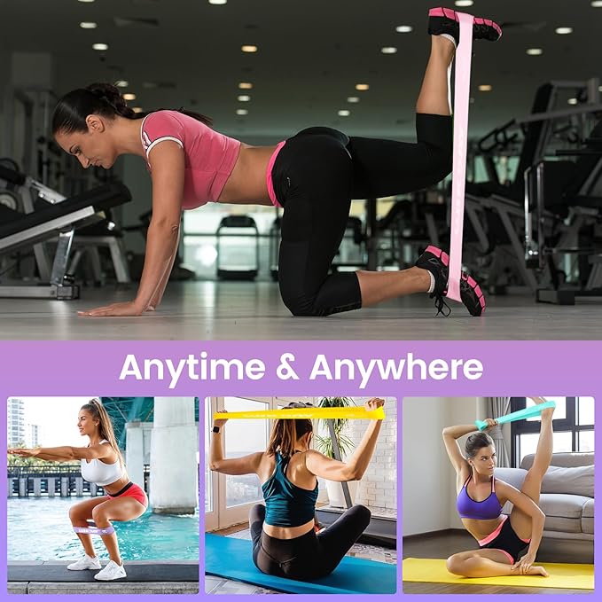 Resistance Bands for Working Out Exercise Loop Bands Workout Bands Set for Men Women Body Stretching, Crossfit Training, Home Workout, Physical Therapy, Booty Legs, Set of 5-GravixFit