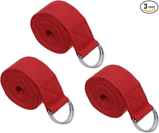 PATIKIL Yoga Strap for Stretching Cotton Yoga Belt with Adjustable Metal D-Ring Buckle Stretch Band for Fitness Pilates-GravixFit
