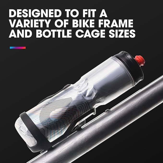 HydraPak Polar Surge Insulated Bike Water Bottle 2-Pack (20oz or 24oz) - High Flow, Fits Most Bike Cages, For Cycling & Sports-GravixFit