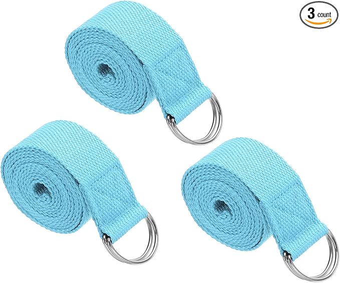PATIKIL Yoga Strap for Stretching Cotton Yoga Belt with Adjustable Metal D-Ring Buckle Stretch Band for Fitness Pilates-GravixFit