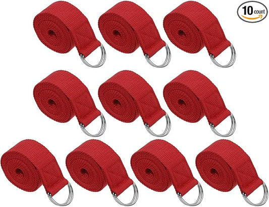 PATIKIL Yoga Strap for Stretching, Cotton Yoga Belt with Adjustable Metal D-Ring Buckle Stretch Band for Fitness Pilates-GravixFit