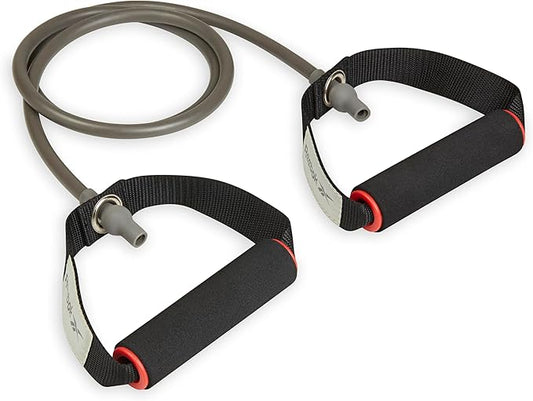 Reebok Resistance Tube Full Body Workout, Warm-Up & Strength Training Resistance Bands with Handles, Non-Slip Stretch Bands for Exercise, Fitness Bands for Men & Women-GravixFit