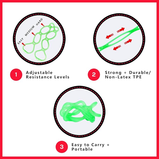 Walk at Home Workout Bands 7 Ring Adjustable Resistance Bands for Working Out Home Workout Walking Exercise Workout Bands Fitness Program Exercise Bands Stretch Bands for Recovery-GravixFit