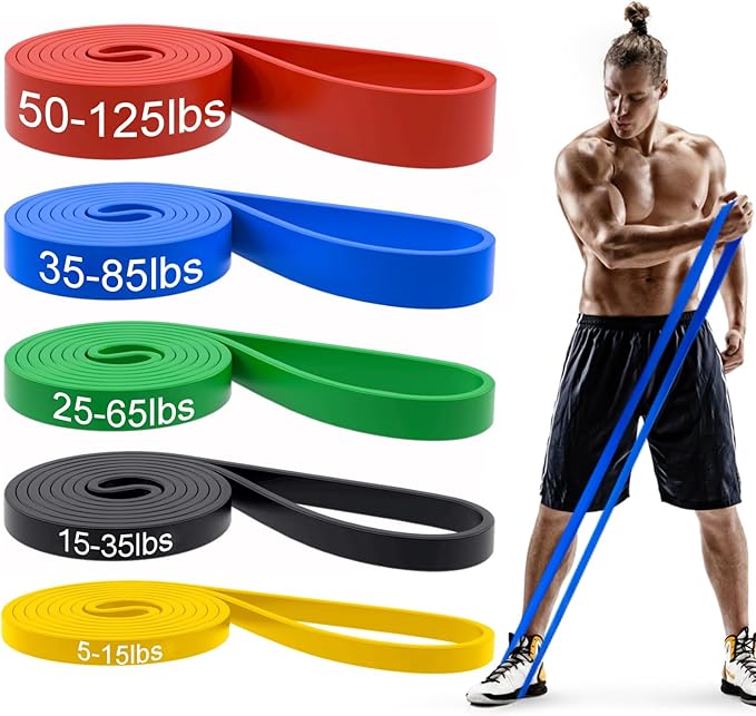 Pull Up Bands, Resistance Bands, Pull Up Assistance Bands Set for Men & Women, Exercise Workout Bands for Working Out, Body Stretching, Physical Therapy, Muscle Training-GravixFit