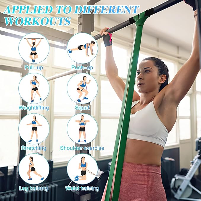 Resistance Bands Set, Pull Up Assistance Bands Pull Up Bands Exercise Bands for Men Women, Workout Bands for Working Out, Muscle Strength Training, Body Stretching-GravixFit