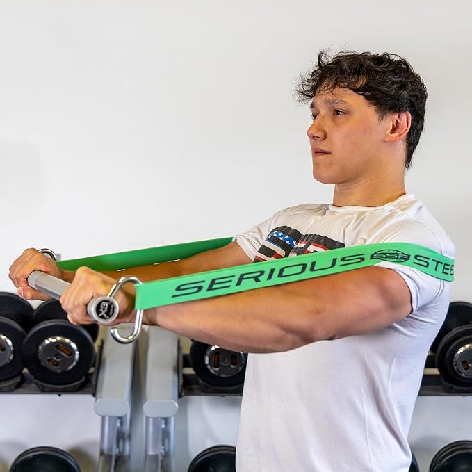 Serious Steel Fitness 37" Resistance Training Bands (Portable Exercise Band System Training Bands- Great for Individuals Looking for Tension Throughout The Exercise)-GravixFit
