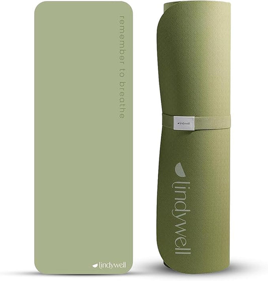 Lindywell Pilates Yoga Workout Mat Non Slip 6mm, 8mm, 10mm Thick - 6ft x 26in-GravixFit