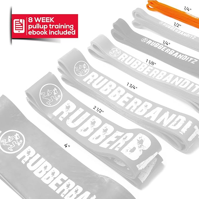 Rubberbanditz Pull Up Assist Resistance Bands Heavy Duty Loop Exercise Workout Bands for Powerlifting, Mobility, and Stretching-GravixFit