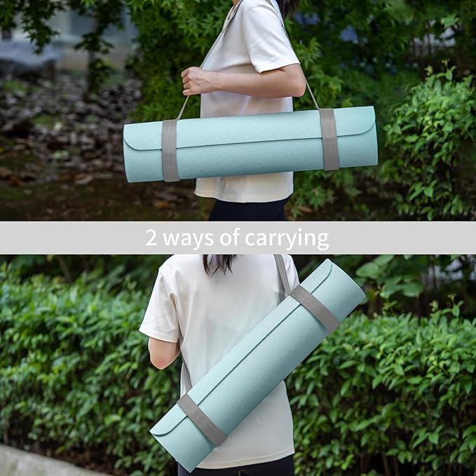 Trilancer Adjustable Yoga Mat Strap With Hook and Loop Closure, Yoga Mat Holder Carrier,and Organizing-Mat Not Included-GravixFit