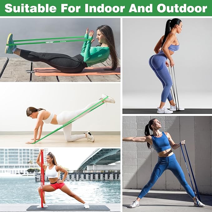 Resistance Bands for Working Out, Exercise Bands, Workout Bands, Pull Up Assistance Bands for Body Stretching Training Physical Therapy Muscle Training for Men & Women-GravixFit