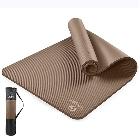Thick Yoga Mat Non Slip, Large Size 72" L x 32" W x 0.6" TH, Premium Exercise & Fitness Mat with Carrying Strap and Bag, Workout Mats for Home-GravixFit