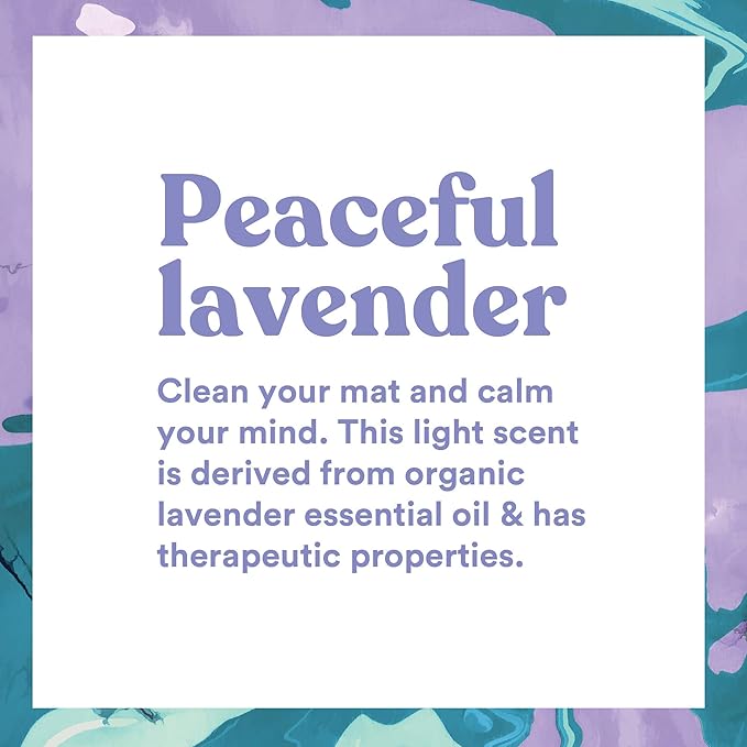ASUTRA Yoga Mat Cleaner Spray (Peaceful Lavender), 4 fl oz - No Slippery Residue, Organic Essential Oils, Deep-Cleansing for Fitness Gear & Gym Equipment, Microfiber Towel Included-GravixFit