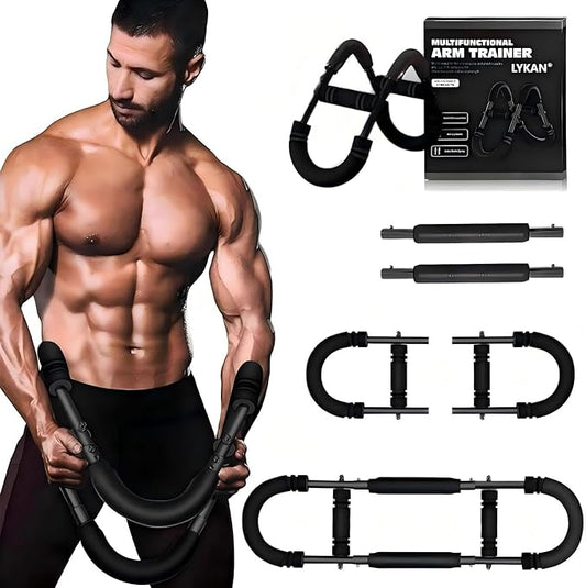 LYKAN Twister Arm Trainer, 40-100lb Adjustable Chest Workout Equipment, Arm Trainer, Twister Arm Trainer, Portable Power Twister Bar, Detachable Design Fitness Anywhere-GravixFit