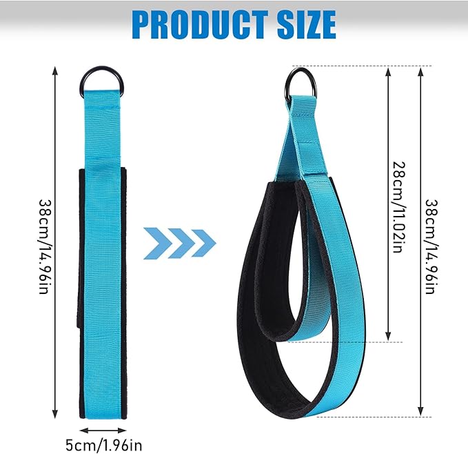 TOBWOLF Pilates Straps - Double Loop D-Ring Straps for Reformer, Padded, Home Gym Workout-GravixFit