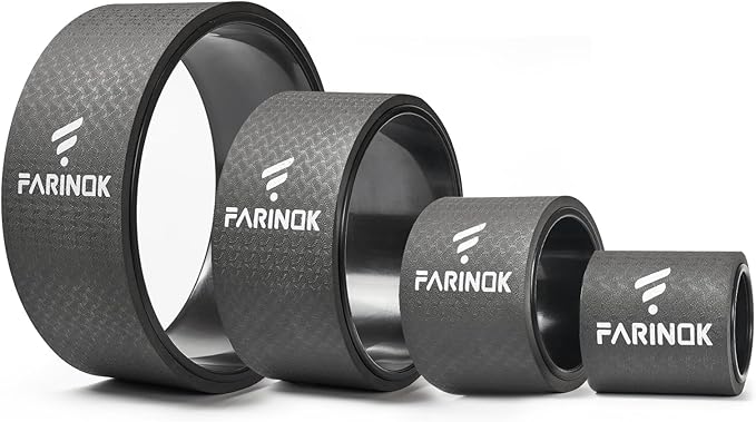 Yoga Wheel for Back Pain Relief, Back Roller Wheel with Extra Cushion, Wider & Thickest Foam, Stretches and Strengthens Core Muscles-GravixFit