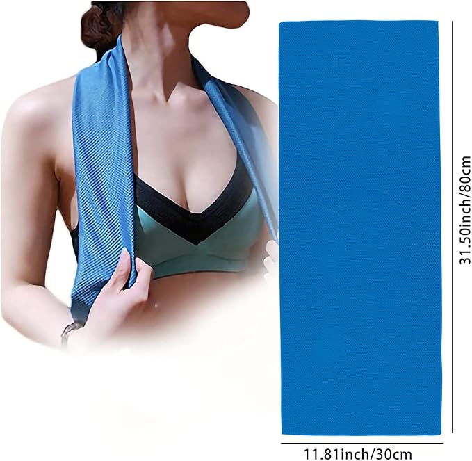Ponpon 10pcs Cooling Towel Ice Towel Cooling Towels for Neck and Face Microfiber Cooling Towel for Gym, Travel, Yoga, Camping, Running, Outdoor Sport (10 Colors)-GravixFit