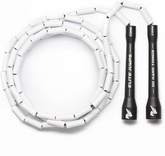 Elite Jumps - Do Hard Things 1” Beaded Jump Ropes - Strong & Durable Materials - Resize & Adjust - Fitness & Cardio Training - Improve Rhythm, Speed, Agility