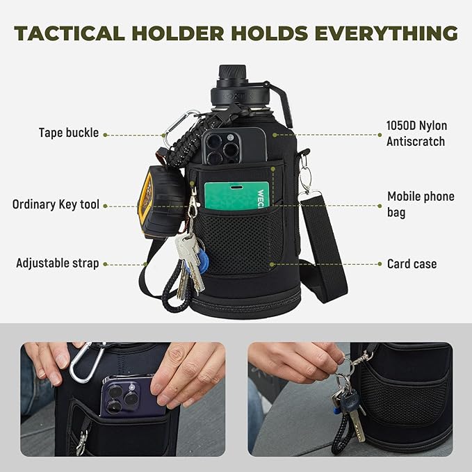 84oz Water Bottle with Straw - Triple Insulated Flask, 48hr Cold Retention Large Water Bottle, Leakproof Water Jug for Gym, Hiking, Camping, Outdoor Sports(2 pack,Mix Color)-GravixFit