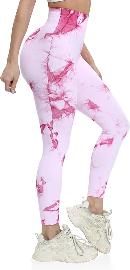 DIBAOLONG Womens High Waist Yoga Pants Cutout Ripped Tummy Control Workout Running Yoga Skinny Leggings-GravixFit