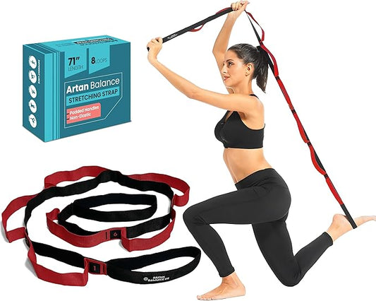 Stretching Straps for Flexibility, Balance, and Leg Stretching – Multiple Styles for Yoga, Ballet, Dance, Gymnastics & Physical Therapy-GravixFit