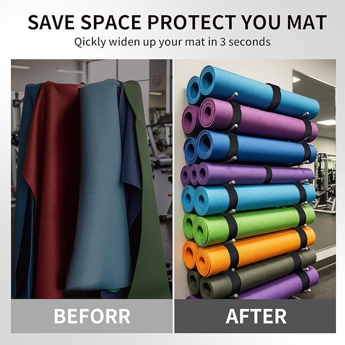 25" Yoga Mat Strap | Slap Band Holder for Carrying and Storage Mats | Rolled Scrunchie Yoga Essential Accessory-GravixFit