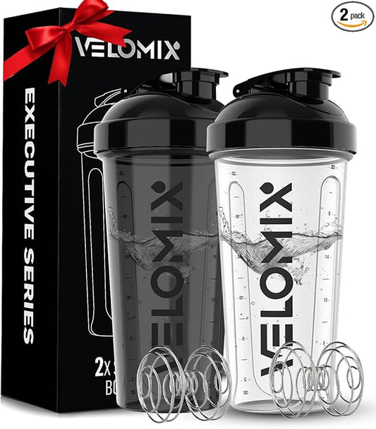 '-2 Pack- 28 oz Protein Shaker Bottles for Protein Mixes - 2x Wire Whisk | Leak Proof Shaker Cups for Protein Shakes | Bottle Pack | Shakers for Protein Shakes-(With Gift Box)-GravixFit