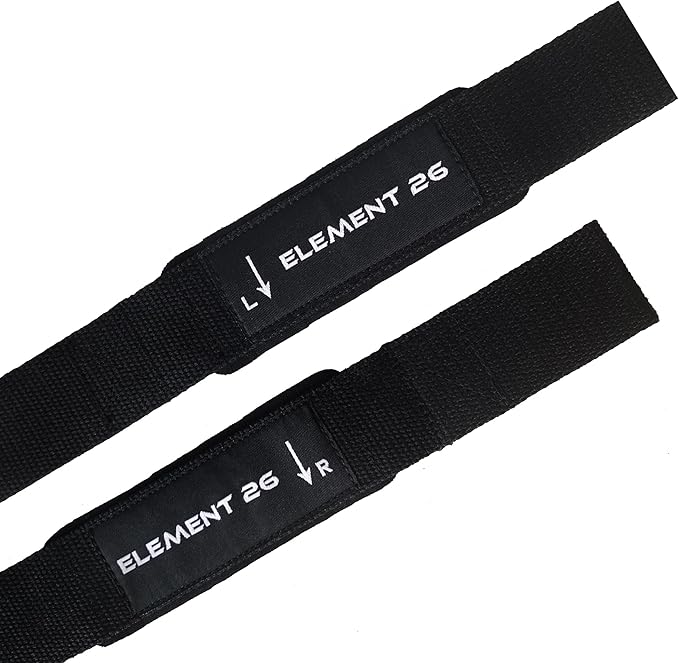 Element 26 Lifting Wrist Straps (Pair) With Guide - Weightlifting & Strength Training Straps for Men and Women-GravixFit
