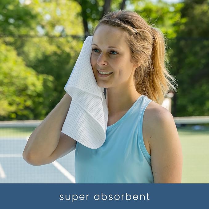 S&T INC. Microfiber Gym Towels, Yoga Towel for Home and Gym Bag, 16 Inch x 27 Inch, 6 Pack-GravixFit