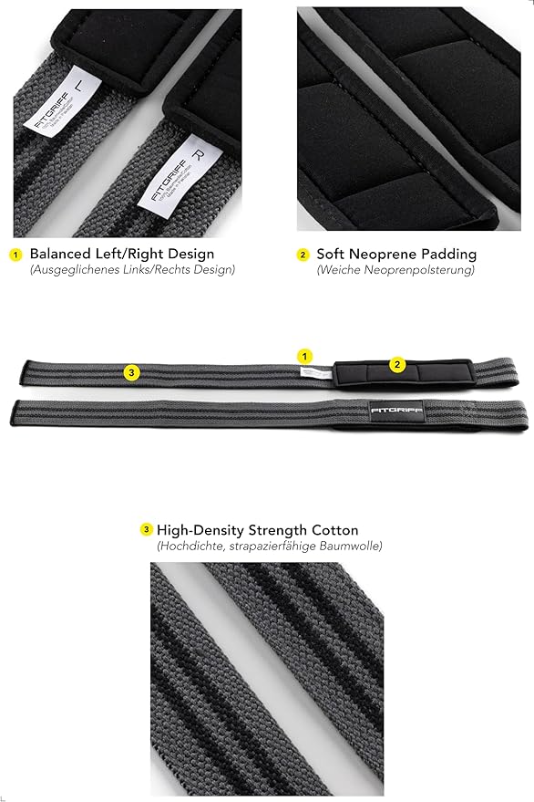 Fitgriff® Lifting Straps & Wrist Wraps (Bundle) Superior Support for Weightlifting & Gym Workouts - for Men and Women-GravixFit