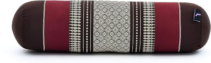 Leewadee Small Yoga Bolster – Shape-Retaining Cervical Neck Roll, Tube Pillow for Comfortable Reading, Kapok Filling, 22 x 6 x 6 inches-GravixFit