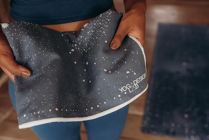 Yoga Design LAB | The Hand Towel | Premium Non Slip Hand Towel | Designed in Bali | Colorful Eco Printed + Quick Dry + Soft | Hot Yoga, Bikram, Ashtanga, Sport, Barre, Travel (Celestial)-GravixFit