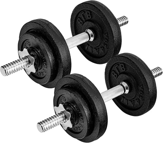 Yes4All Old School Adjustable Dumbbell Set with Weight Plates, Star Lock Collars/Connector, 40lbs to 200lbs Adjustable Weight Plates Set-GravixFit