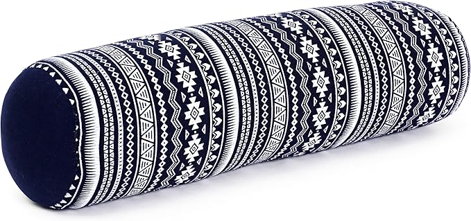 Leewadee Small Yoga Bolster – Shape-Retaining Cervical Neck Roll, Tube Pillow for Comfortable Reading, Kapok Filling, 22 x 6 x 6 inches-GravixFit