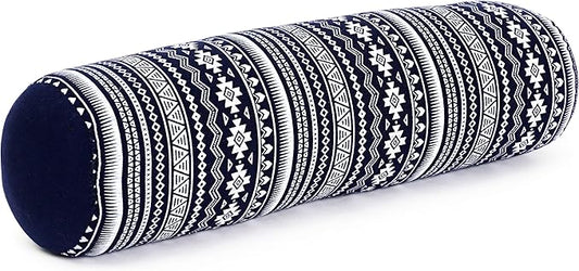 Leewadee Small Yoga Bolster – Shape-Retaining Cervical Neck Roll, Tube Pillow for Comfortable Reading, Kapok Filling, 22 x 6 x 6 inches-GravixFit