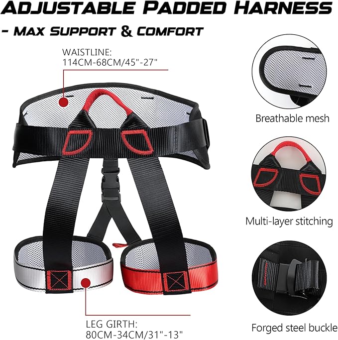 Heavy Duty Bungee Fitness Set – Professional 4D Bungee Resistance Band for Home Gym, Yoga & Air Dance – Adjustable Harness with 360° Rotational Device,Includes Workout Guide-GravixFit