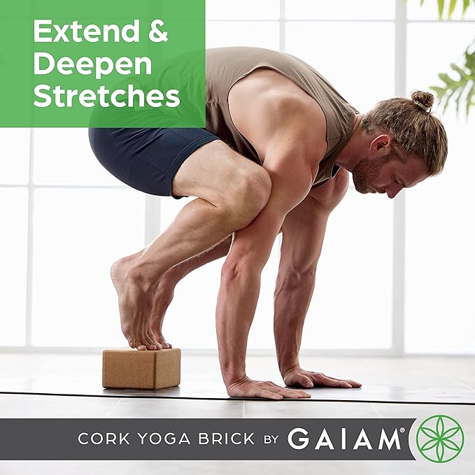 Gaiam Yoga Block - Supportive Latex-Free Eva Foam - Soft Non-Slip Surface with Beveled Edges for Yoga, Pilates, Meditation - Yoga Accessories for Stability, Balance, Deepen Stretches-GravixFit