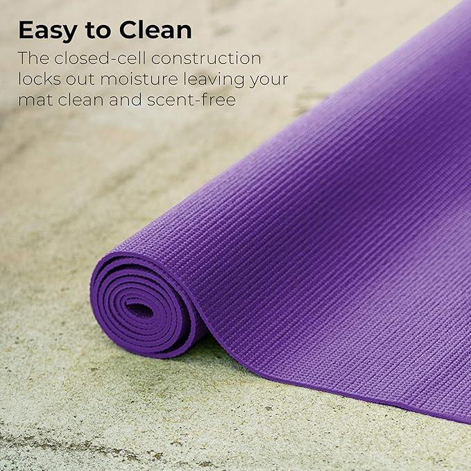 Hello Fit 10-Pack Yoga Mat, 68" x 24" Non Slip Exercise Mat, 4mm Thick Gym Mat for Fitness and Stretching, Bulk Non Toxic Yoga Mats for Schools and Studios-GravixFit