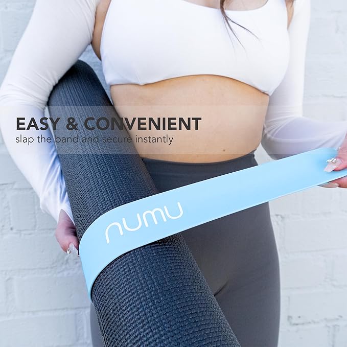 Numu Yoga Mat Strap Slap Band - Easy Snap On to Keep Exercise Mat Tightly Rolled and Secured for Yoga Mat Storage and Travel-GravixFit